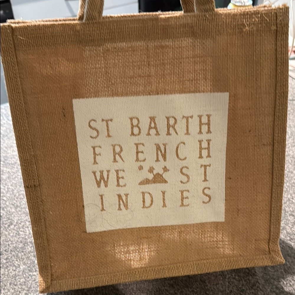 St Barth French West Indies Tan Tote Bag